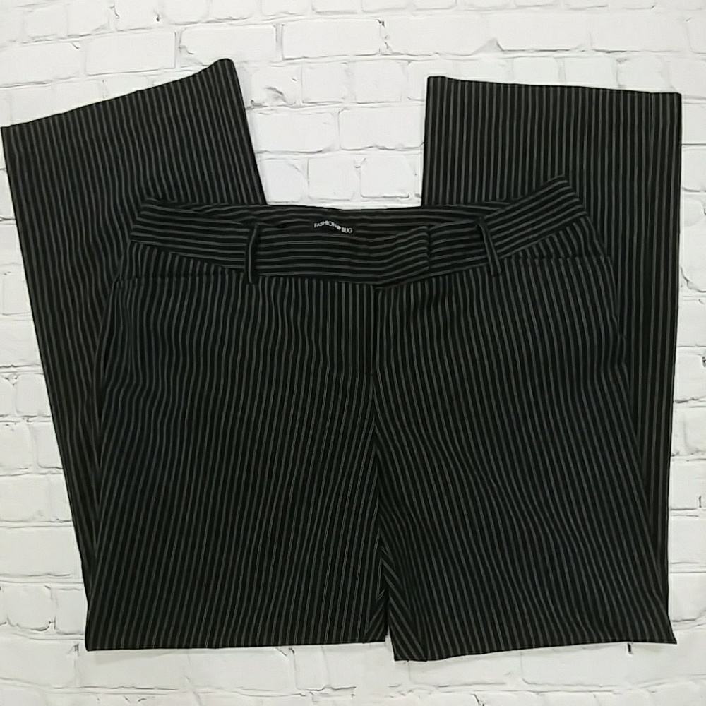 Black & White Pinstripe Dress Pants